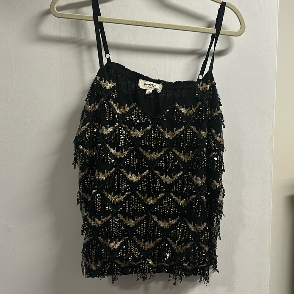 Sequined tank top